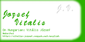 jozsef vitalis business card
